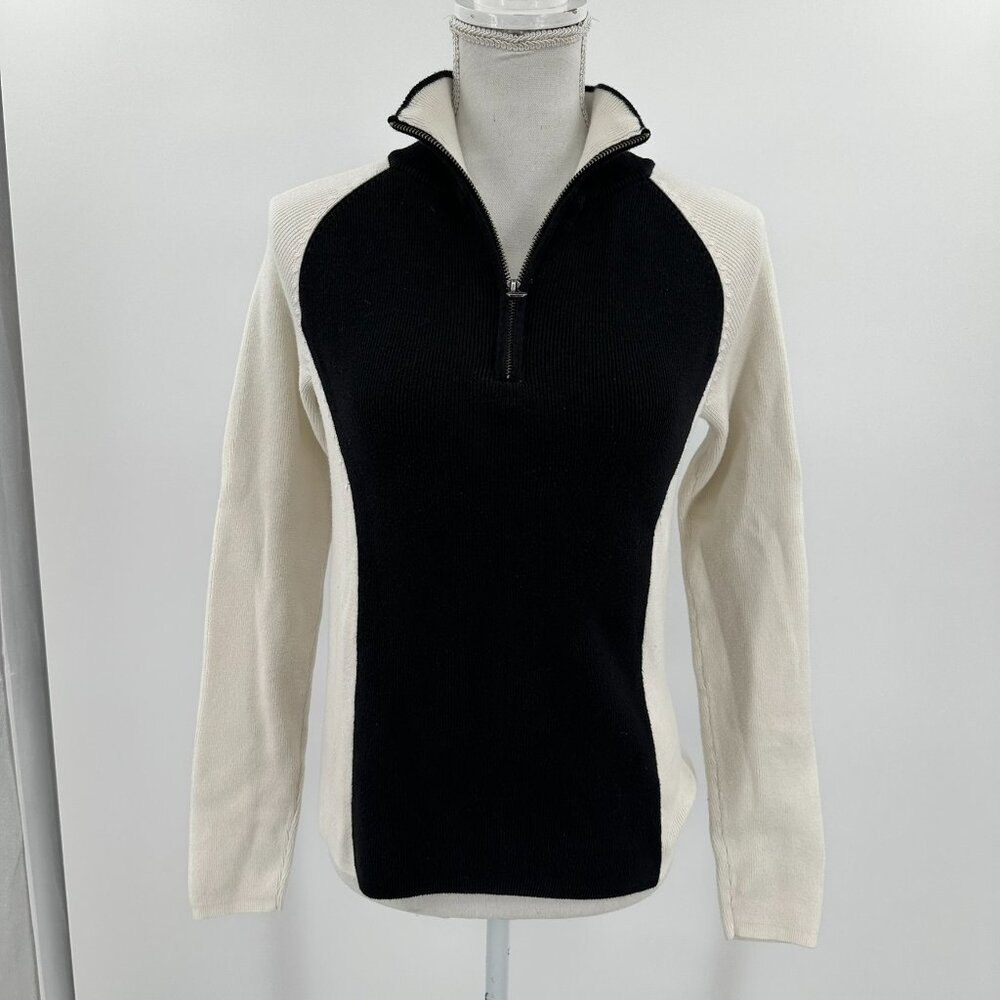 VTG Ralph Lauren Polo Jeans Co. Sweater Blue white, 1/4 Zip pull over size S/CH